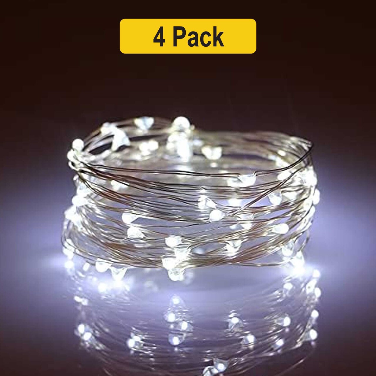 Extra-Long 200 LED Fairy Lights — Silver Copper Wire, 64ft, Plug-In, Bendable